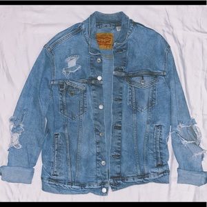 Unisex Custom Distressed Levi’s Denim Jacket
